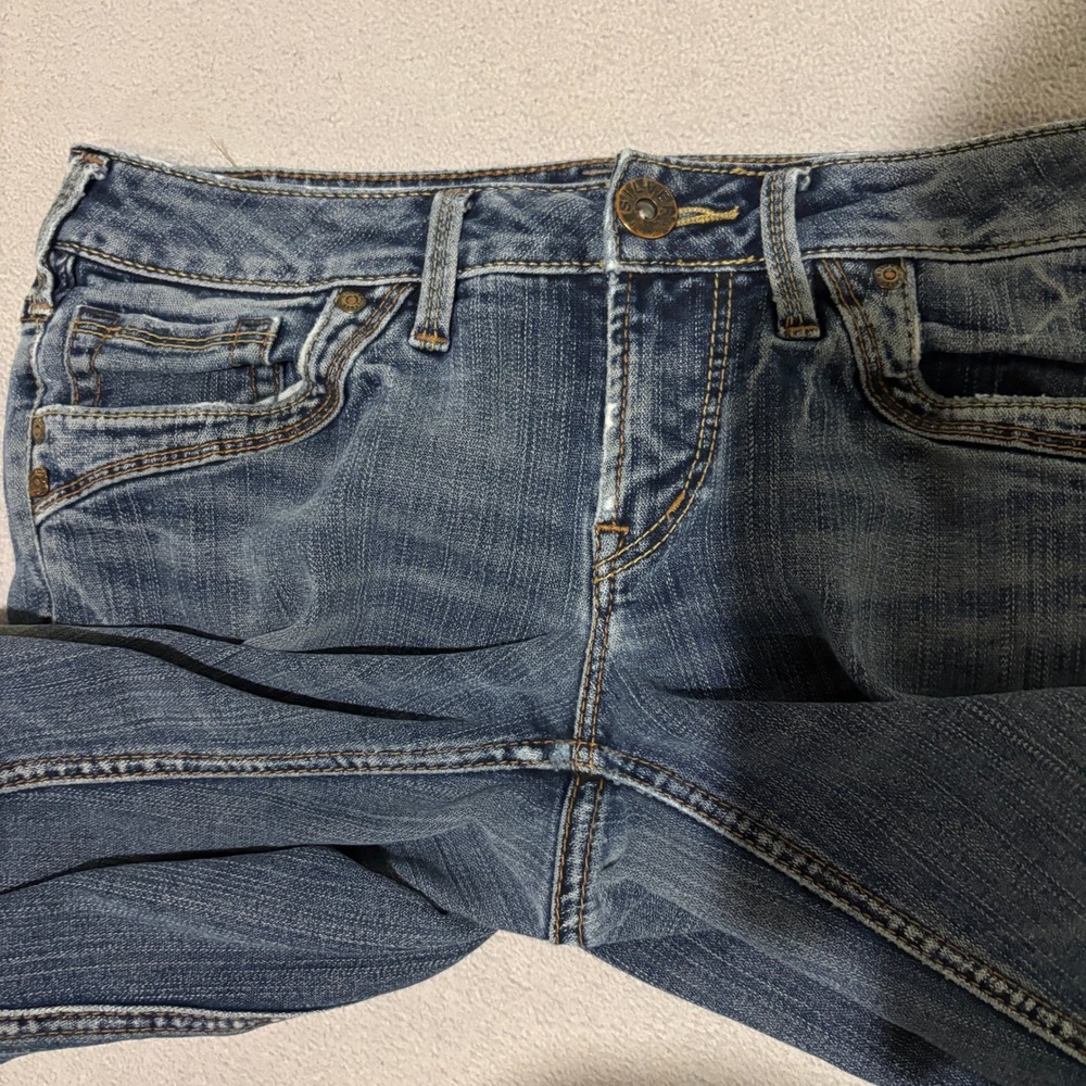 Silver Jeans Co Aiko Low Rise Bootcut Jeans Blue Wash 28x33 Grunge Y2K Western - Picture 4 of 6
